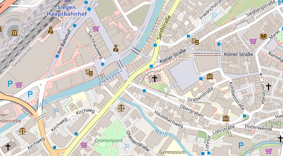 Friseur auf Satellitenbild