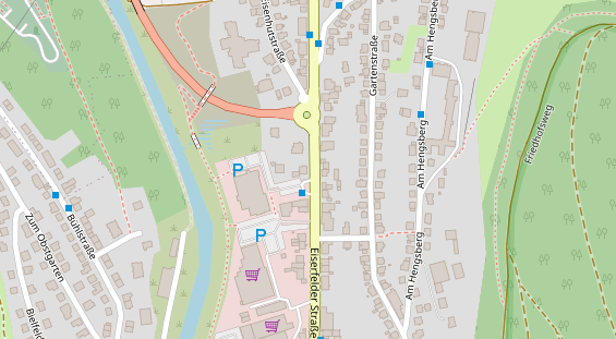 Friseur auf Satellitenbild