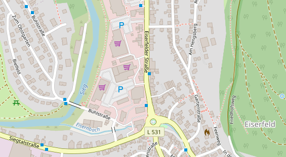 Friseur auf Satellitenbild