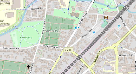 Friseur auf Satellitenbild