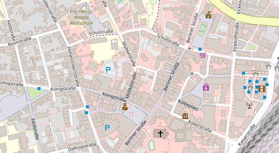 Friseur auf Satellitenbild