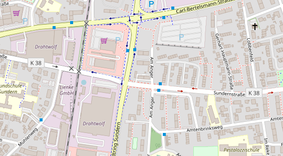 Friseur auf Satellitenbild