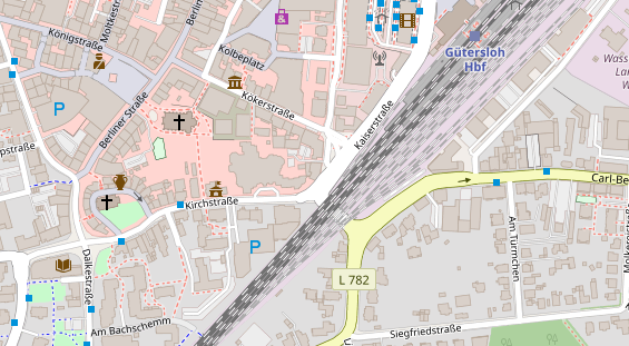 Friseur auf Satellitenbild