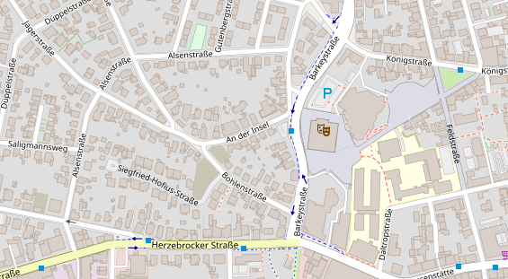 Friseur auf Satellitenbild