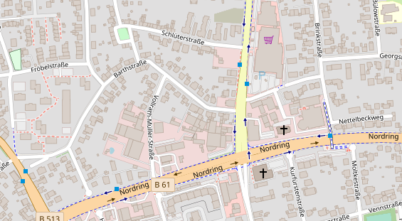 Friseur auf Satellitenbild