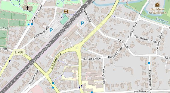 Friseur auf Satellitenbild