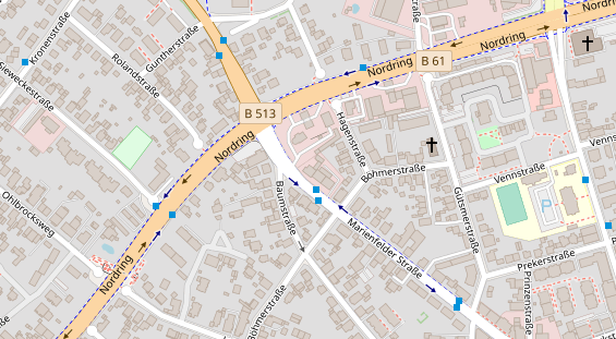 Friseur auf Satellitenbild