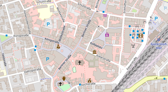 Friseur auf Satellitenbild