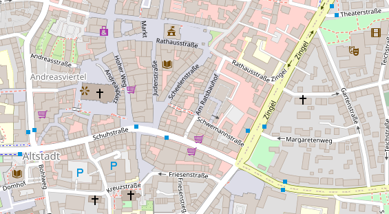 Friseur auf Satellitenbild