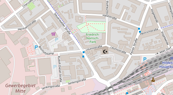 Friseur auf Satellitenbild