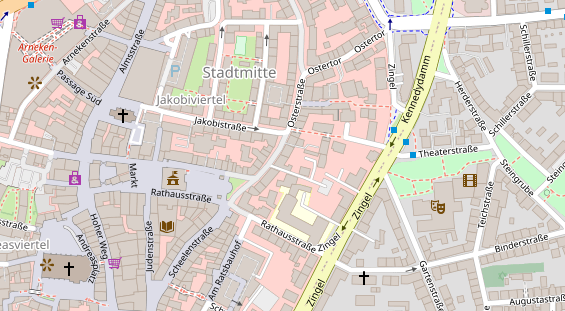 Friseur auf Satellitenbild