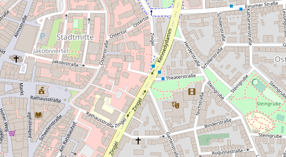 Friseur auf Satellitenbild