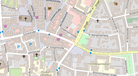 Friseur auf Satellitenbild