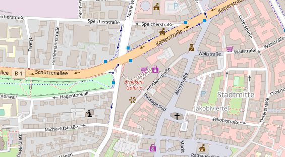 Friseur auf Satellitenbild