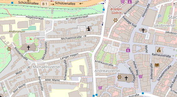 Friseur auf Satellitenbild