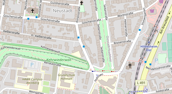 Friseur auf Satellitenbild