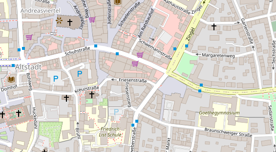 Friseur auf Satellitenbild