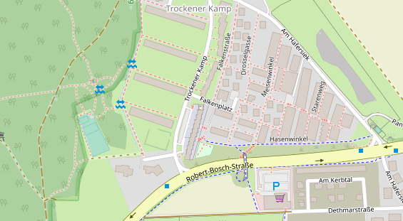 Friseur auf Satellitenbild