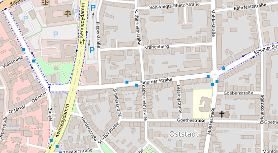 Friseur auf Satellitenbild