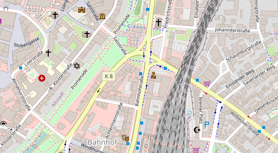 Friseur auf Satellitenbild