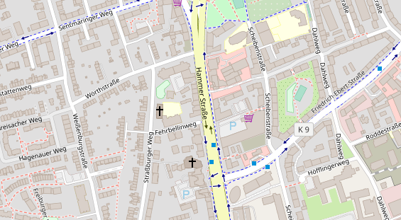 Friseur auf Satellitenbild