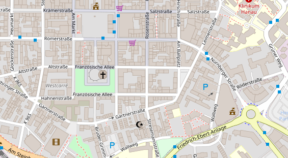 Friseur auf Satellitenbild