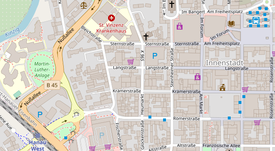 Friseur auf Satellitenbild