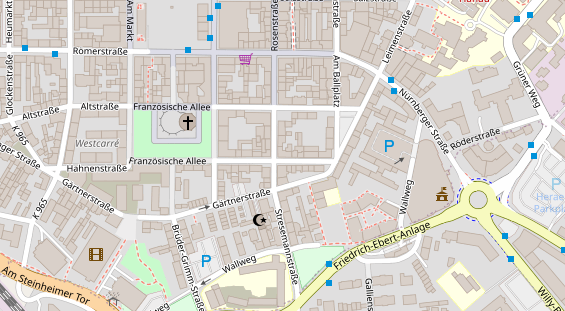 Friseur auf Satellitenbild