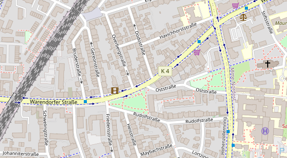 Friseur auf Satellitenbild