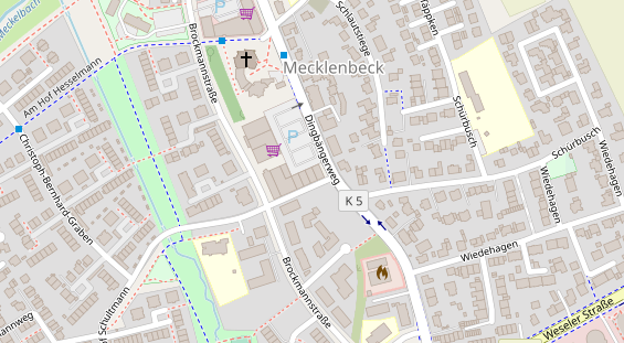 Friseur auf Satellitenbild