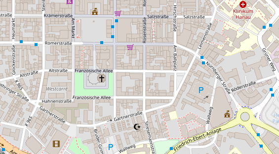 Friseur auf Satellitenbild