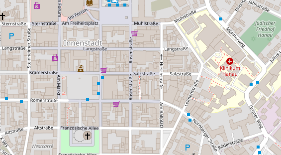 Friseur auf Satellitenbild