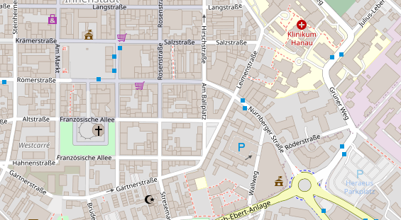 Friseur auf Satellitenbild