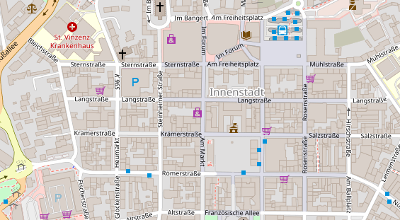 Friseur auf Satellitenbild