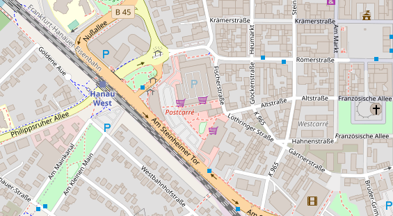 Friseur auf Satellitenbild