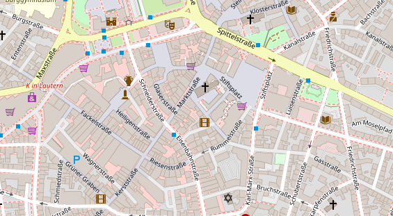 Friseur auf Satellitenbild