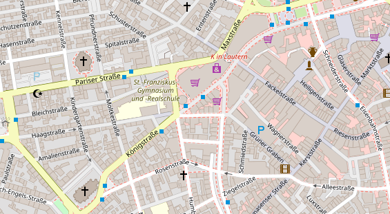 Friseur auf Satellitenbild