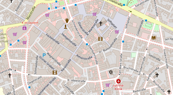 Friseur auf Satellitenbild