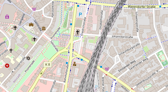 Friseur auf Satellitenbild