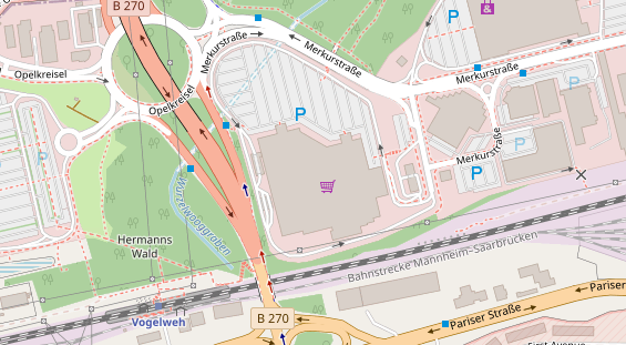 Friseur auf Satellitenbild