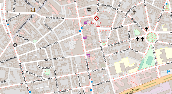 Friseur auf Satellitenbild