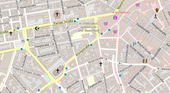 Friseur auf Satellitenbild