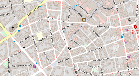 Friseur auf Satellitenbild