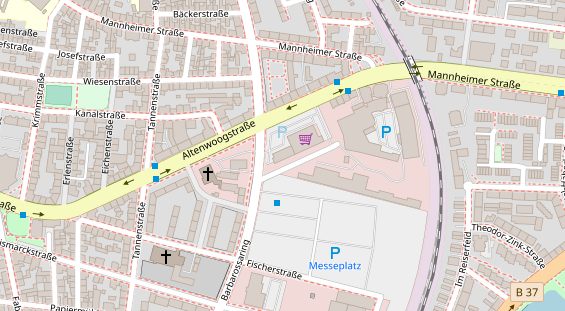 Friseur auf Satellitenbild