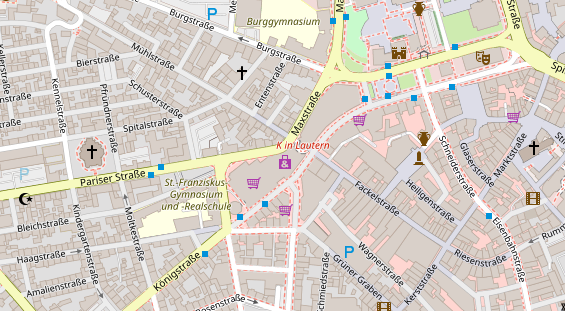 Friseur auf Satellitenbild