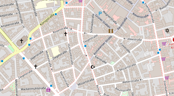 Friseur auf Satellitenbild