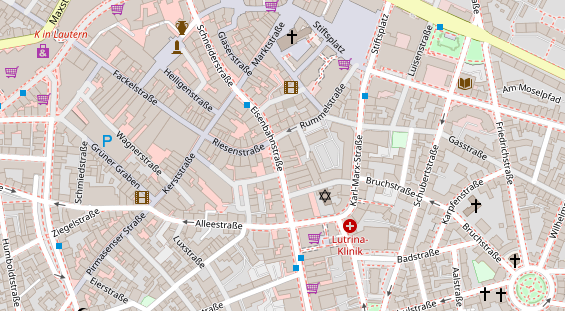 Friseur auf Satellitenbild