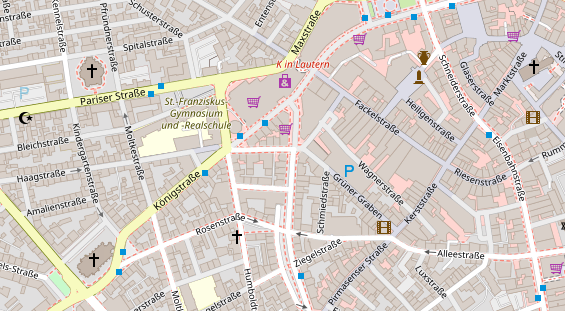 Friseur auf Satellitenbild