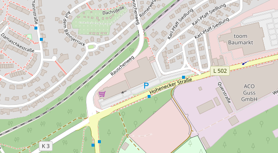 Friseur auf Satellitenbild