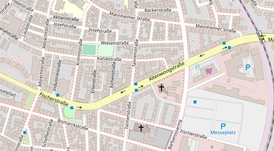 Friseur auf Satellitenbild